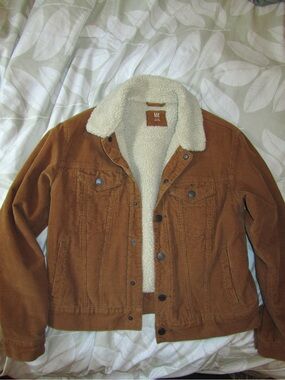 GAP Sherpa-Lined Corduroy Brown Jacket